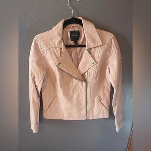 Forever 21 Light Pink Moto Jacket Size M